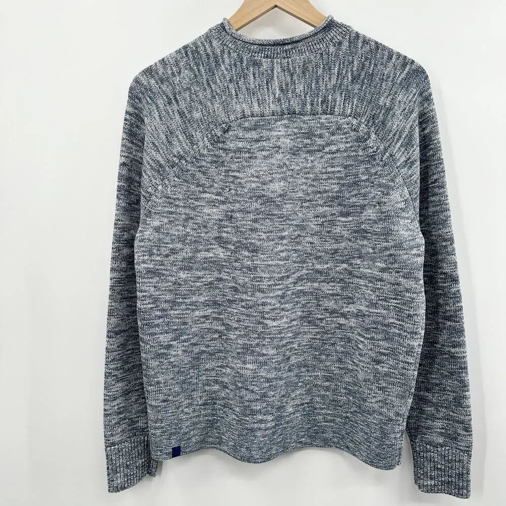 Lululemon Boxy Cotton-Blend Sweater Fisherman Knit‎ in Blue Gray Size Small - Picture 4 of 13